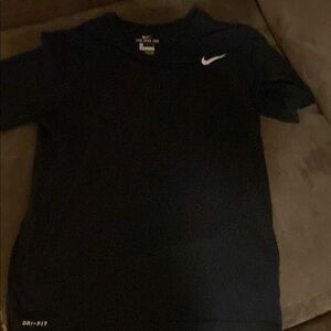 Nike Dri-FIT Black Tee with White Swoosh